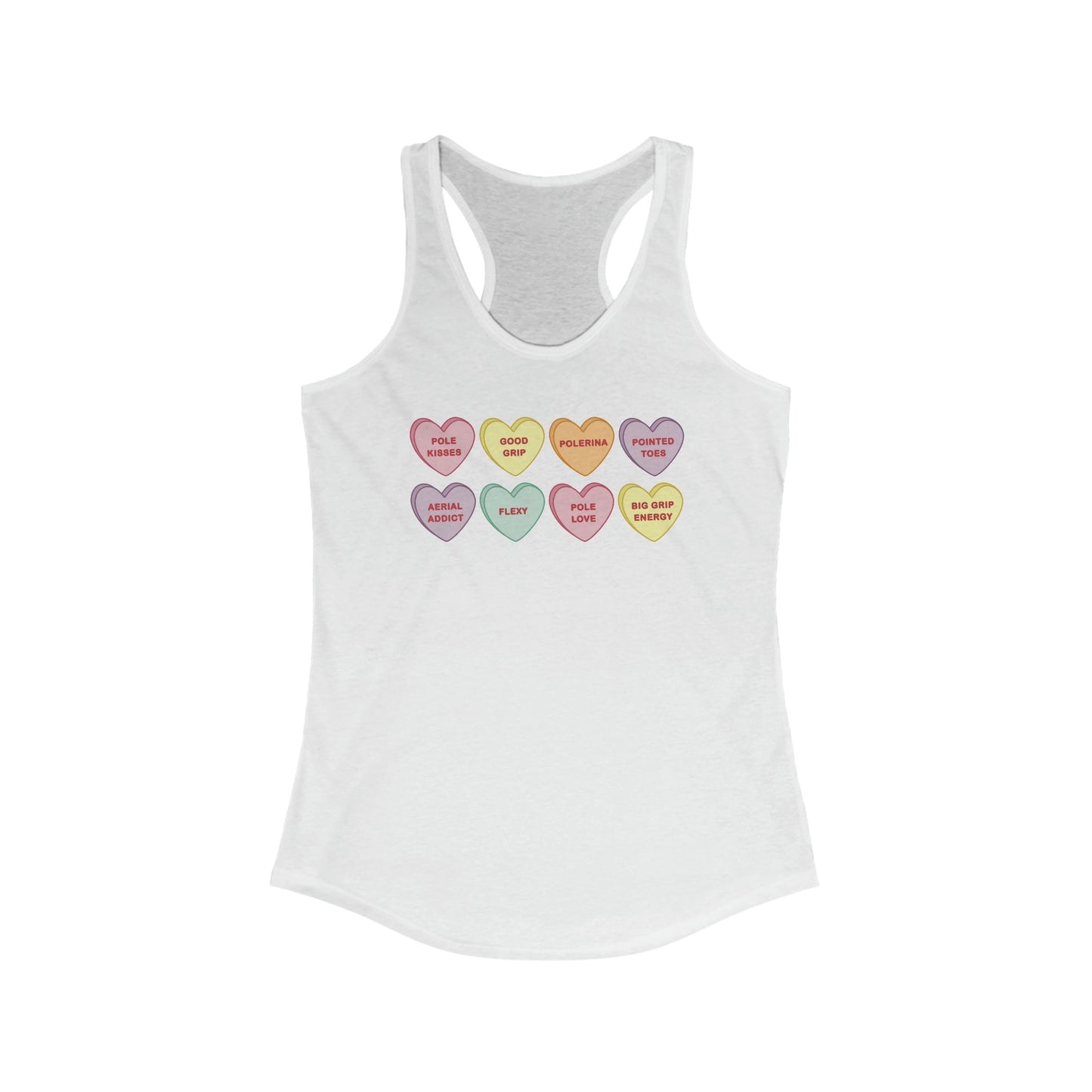 Candy Hearts Racerback Tank Top