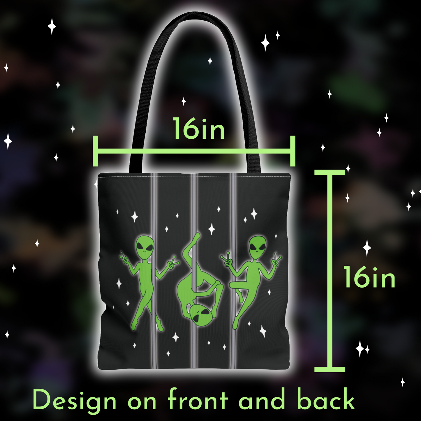 Pole Dancing Alien Tote