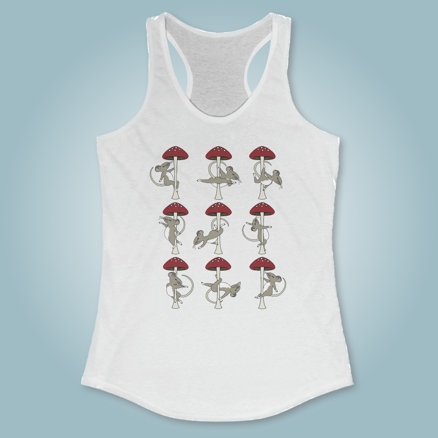 Mouse Mushroom Racerback Tank Top