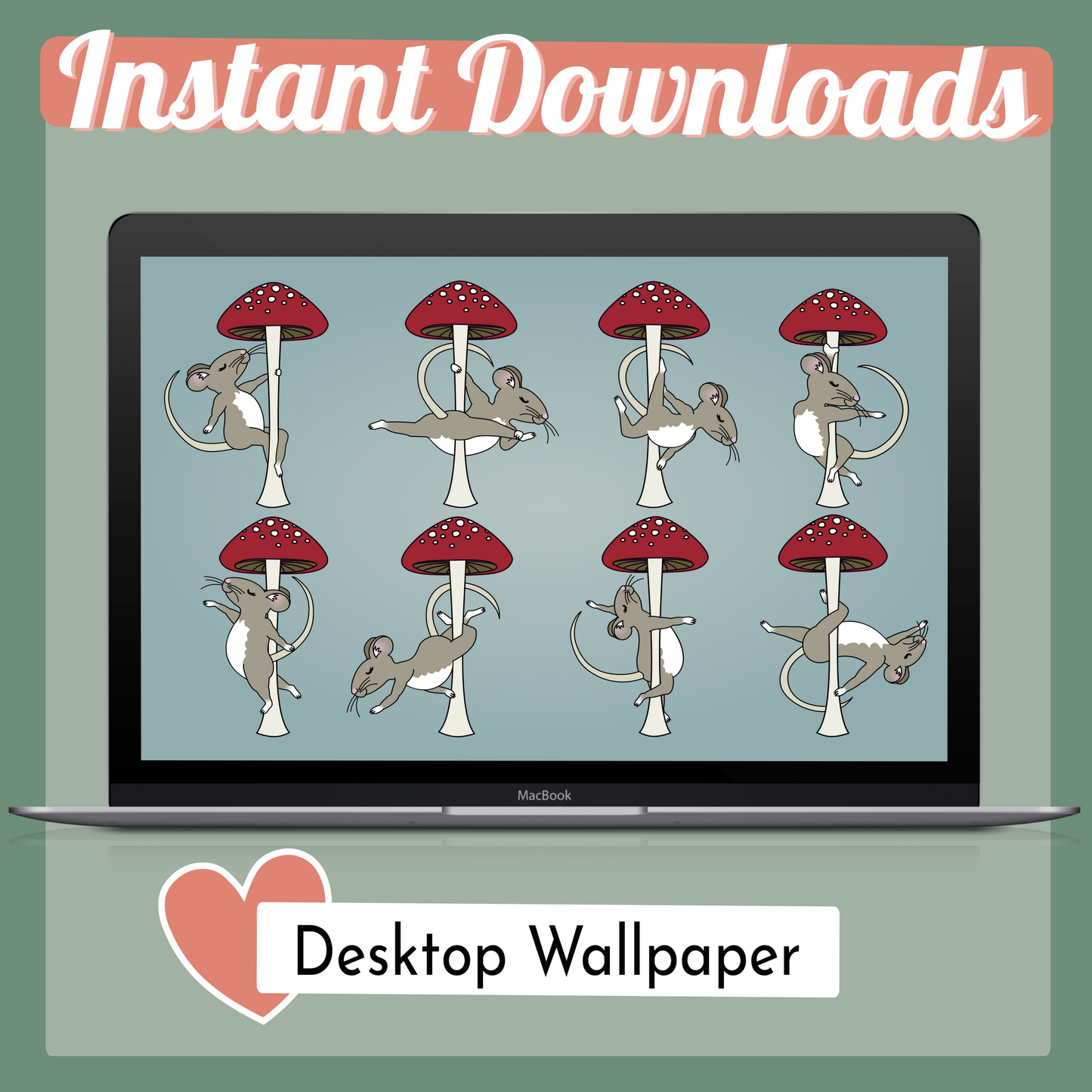 Mouse Mushroom Instant Download Pack