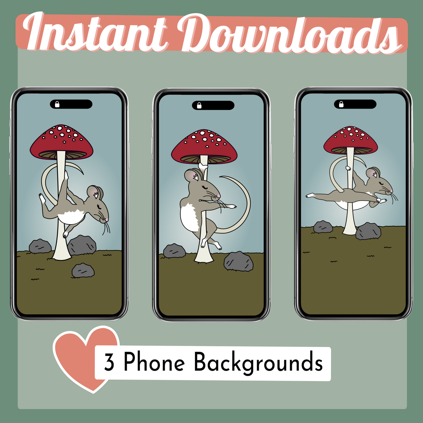 Mouse Mushroom Instant Download Pack