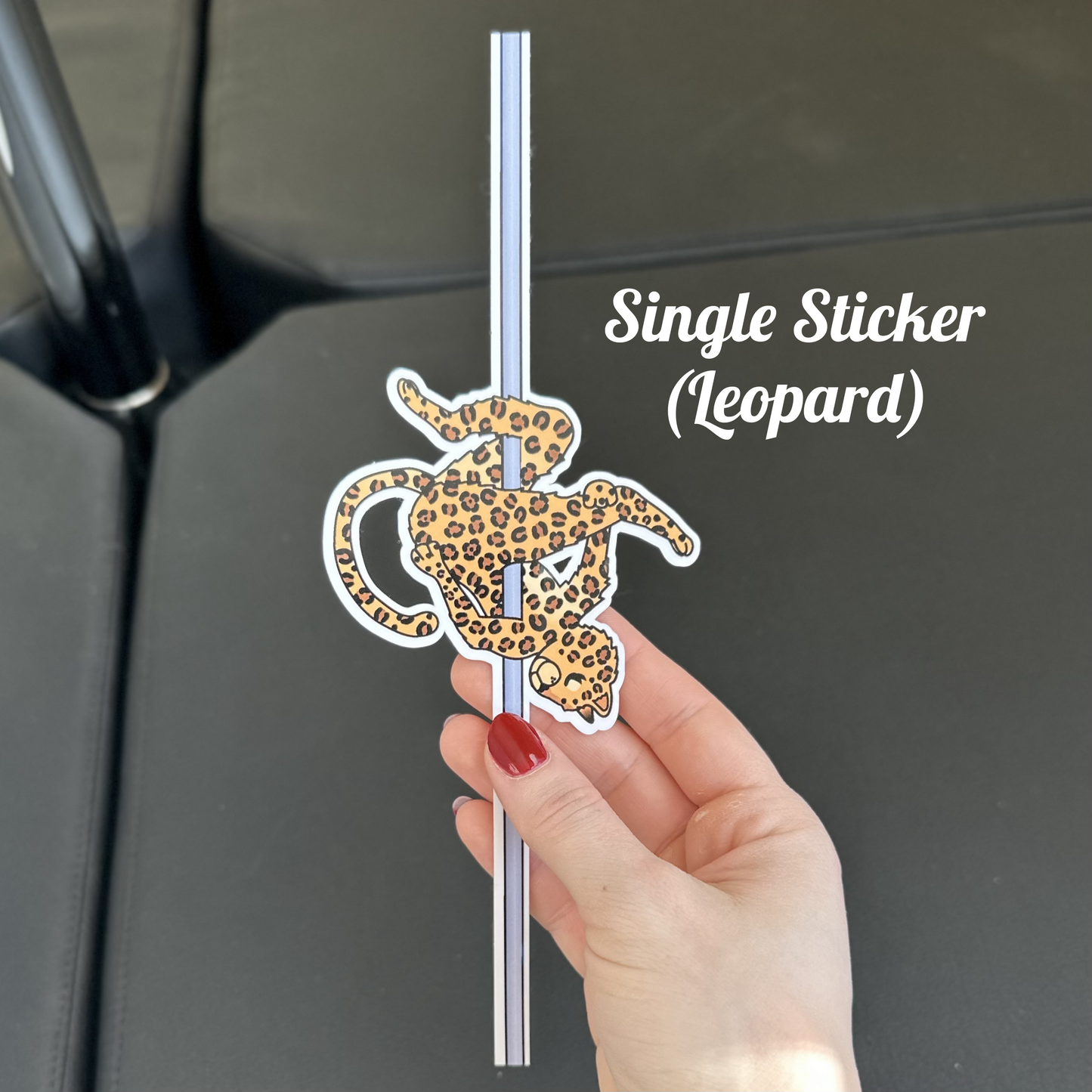 Big Cats Pole Dancing Single Sticker