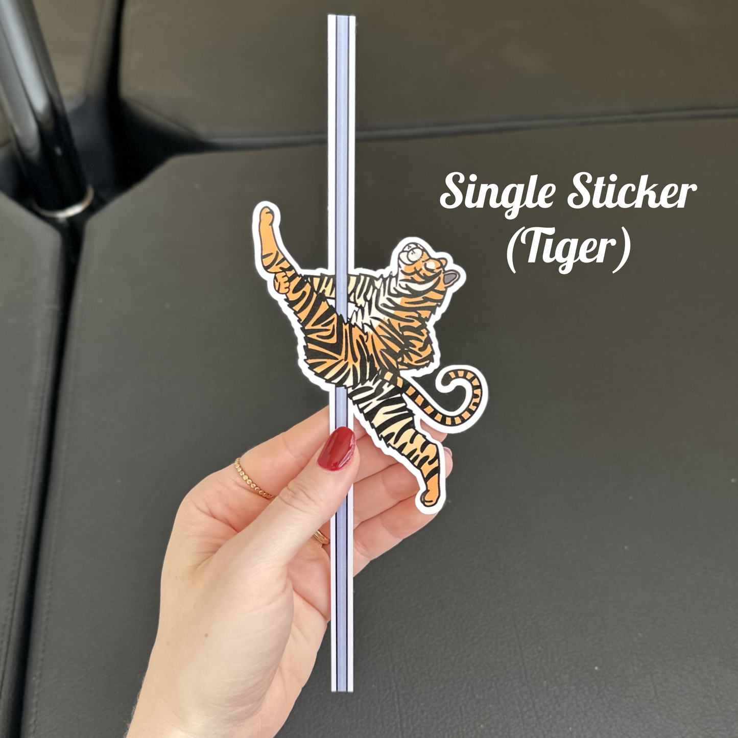 Big Cats Pole Dancing Single Sticker