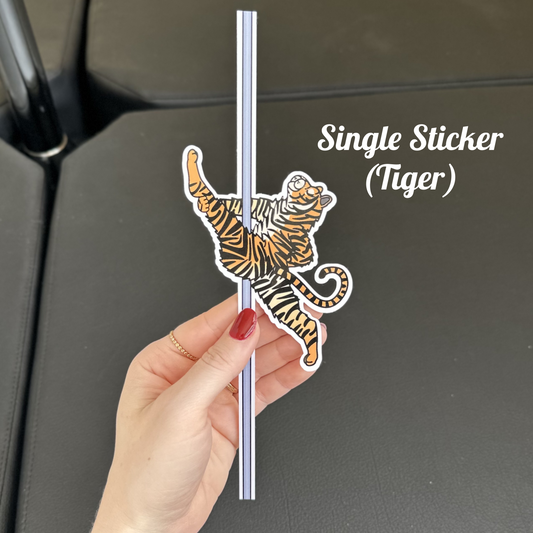 Big Cats Pole Dancing Single Sticker