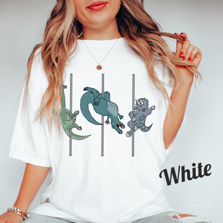 Comfort Colors® Pole Dancing Dinosaurs T-shirt