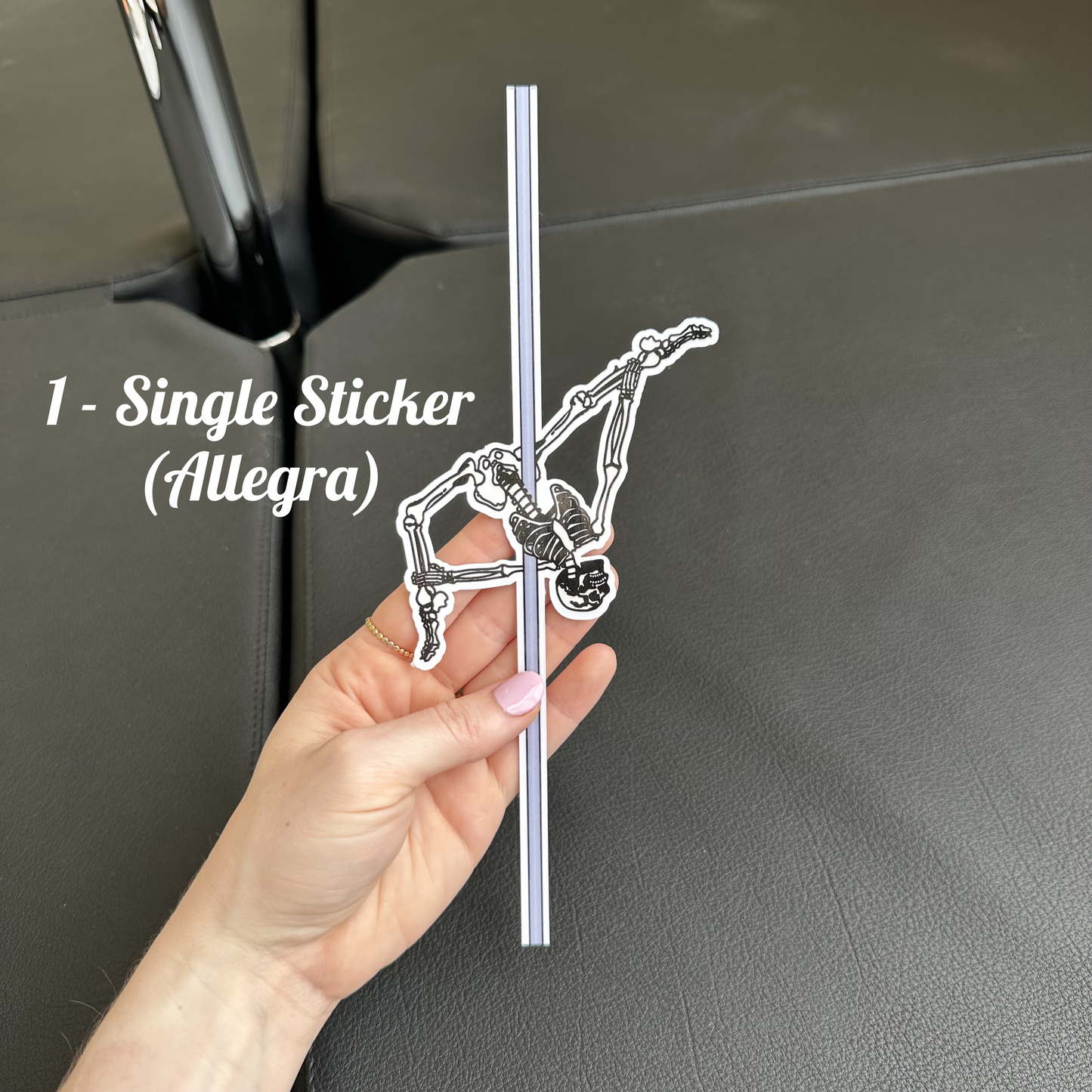 Skeleton Pole Dancing Single Sticker