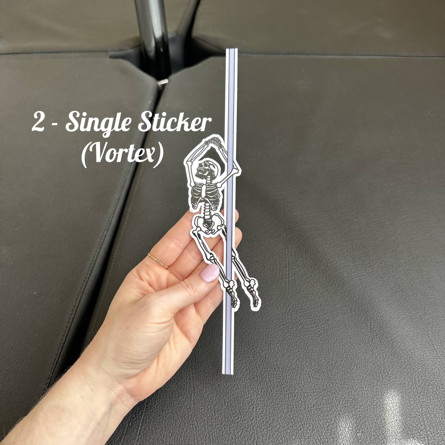 Skeleton Pole Dancing Single Sticker