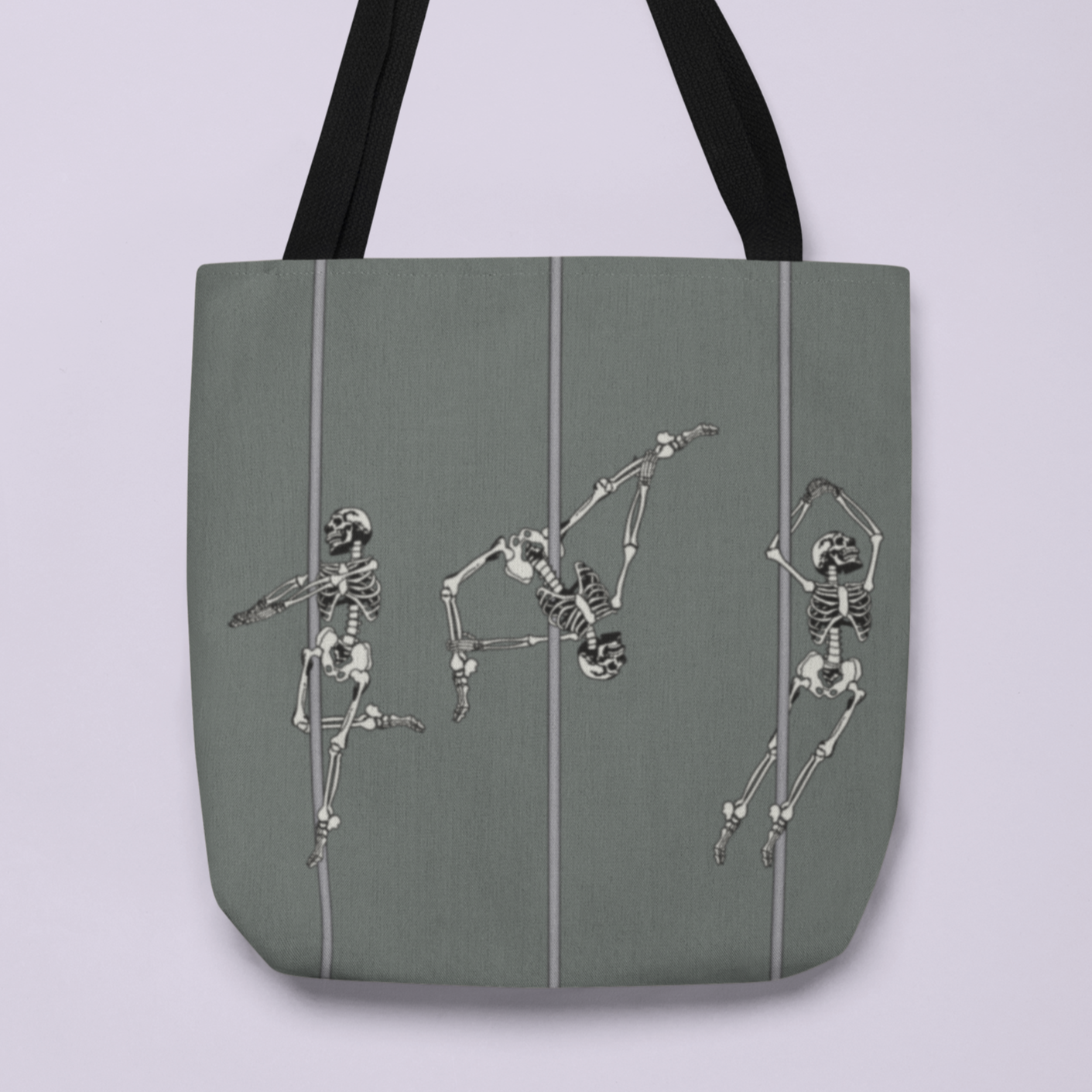 Skeleton Pole Dancing Tote Bag