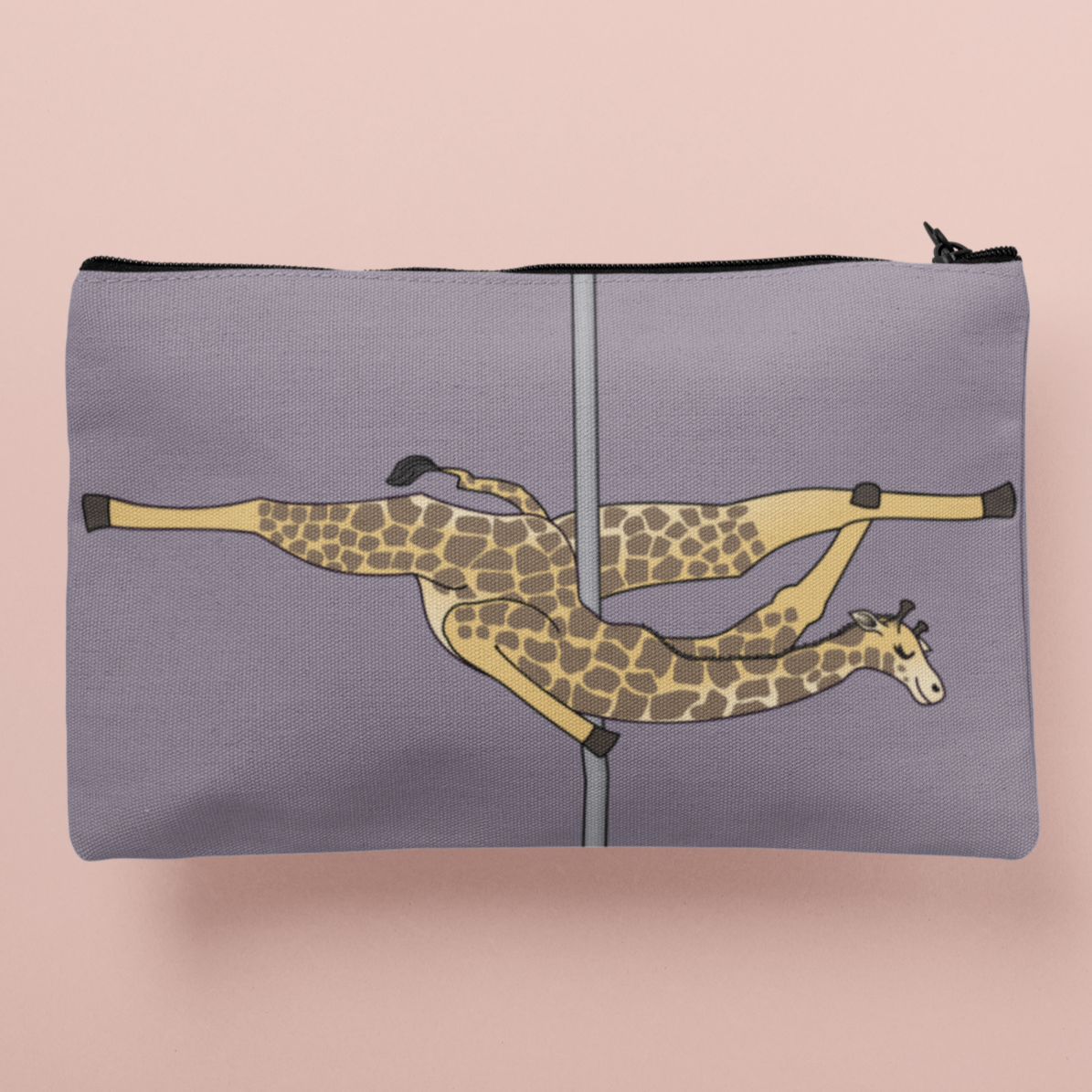 Giraffe Pole Dance Grip Bag Purple