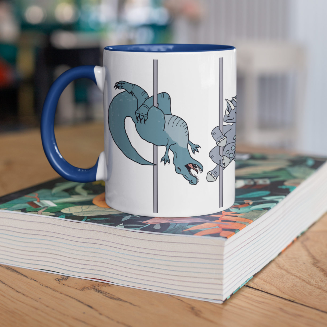 Pole Dancing Dinosaurs Mug