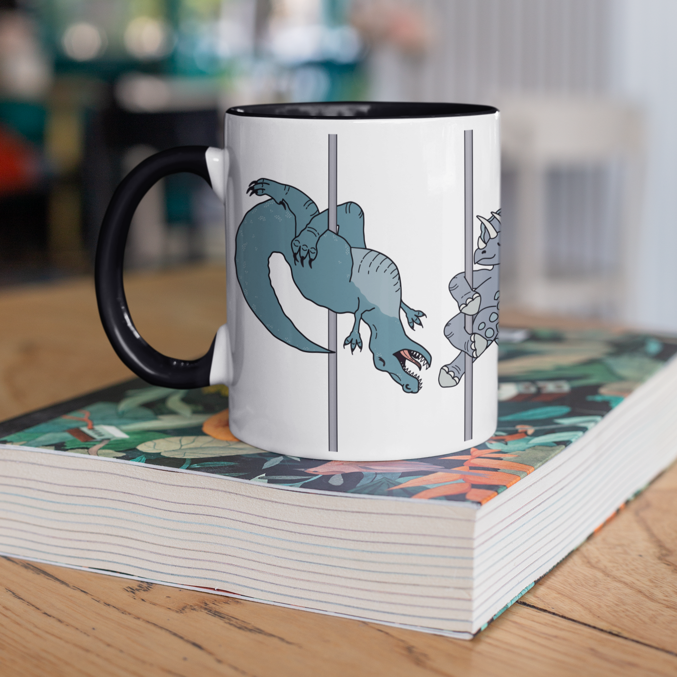 Pole Dancing Dinosaurs Mug