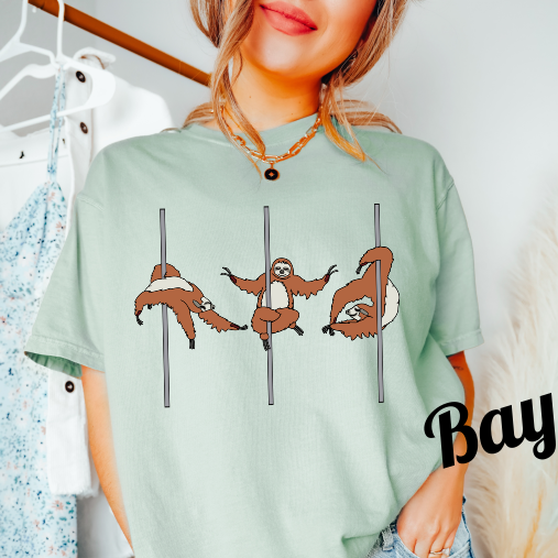 Comfort Colors® Pole Dancing Sloths T-Shirt